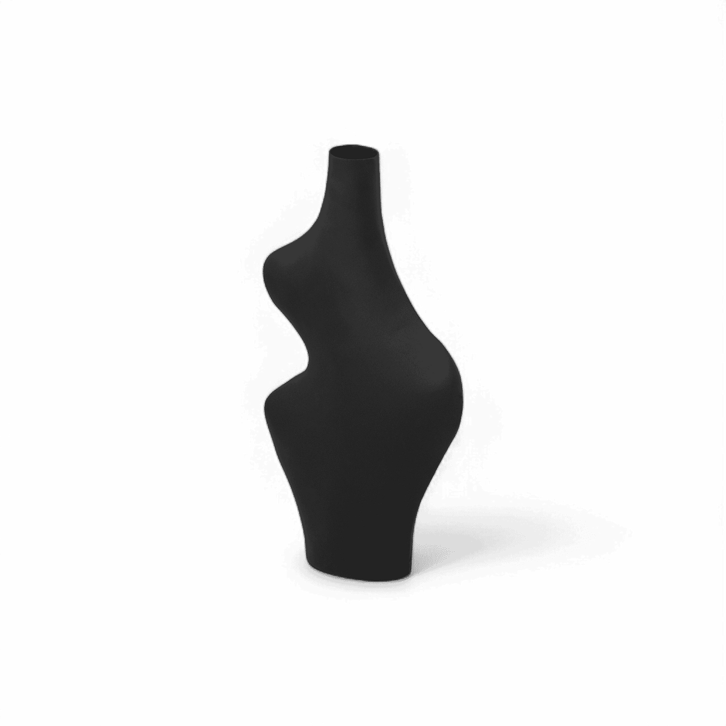 Vase courbé noir Karma
