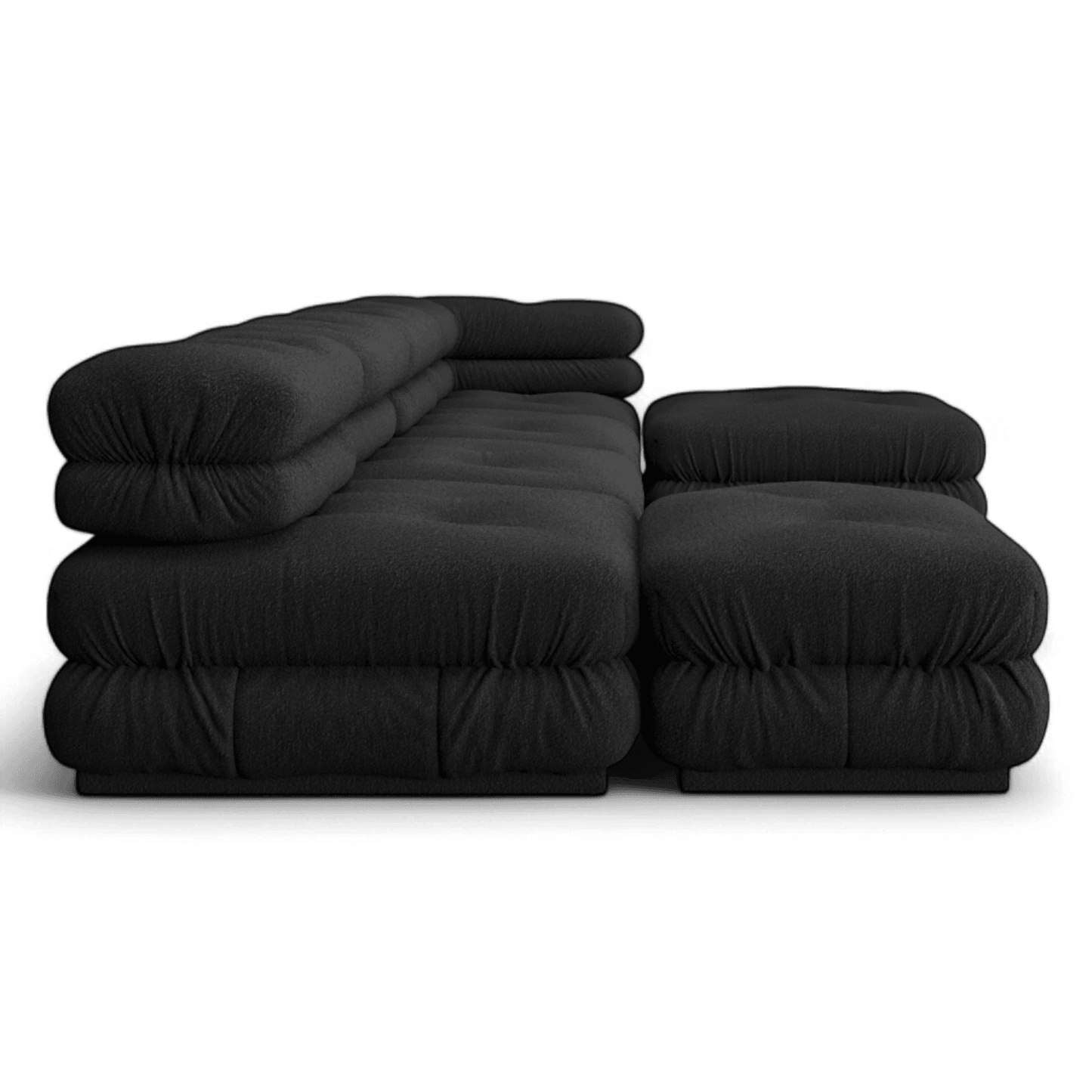 Canapé d'angle Cloud Boucle Noir | Édition limitée Modani x The Kooples