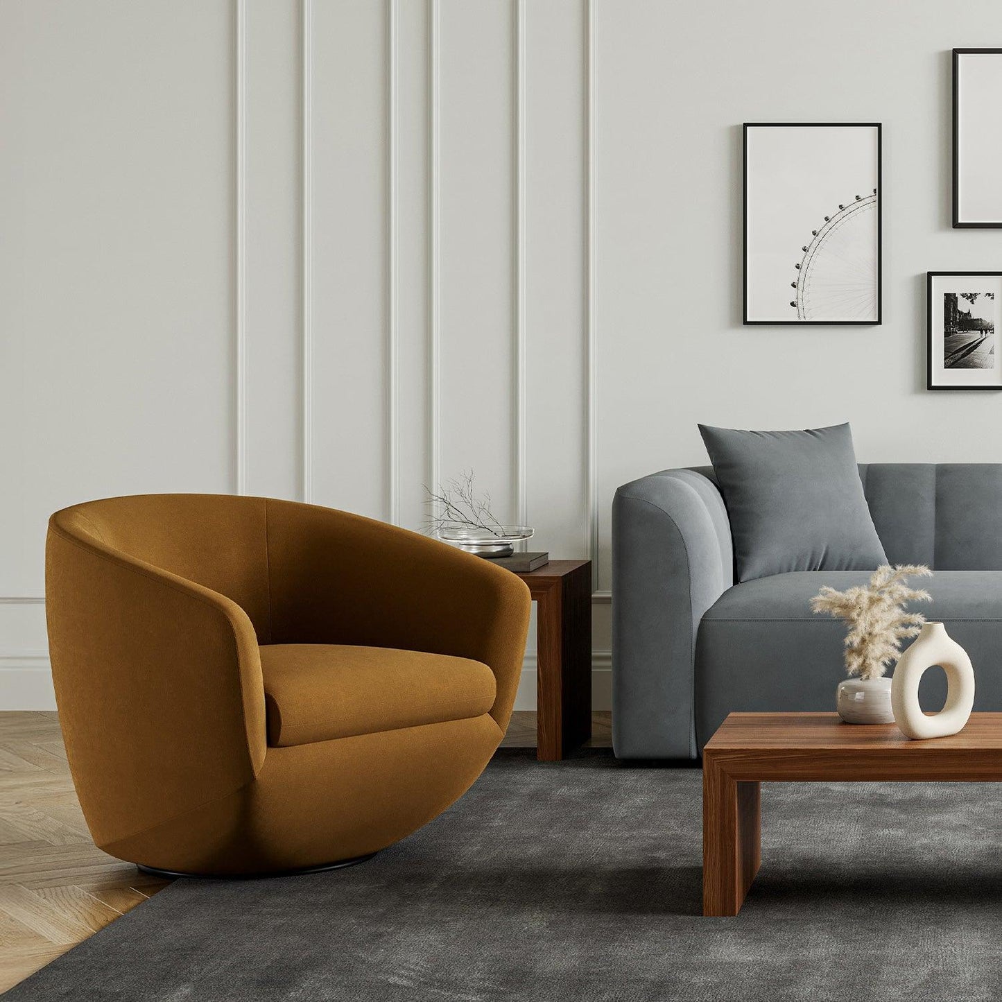 Fauteuil Akira jaune foncé