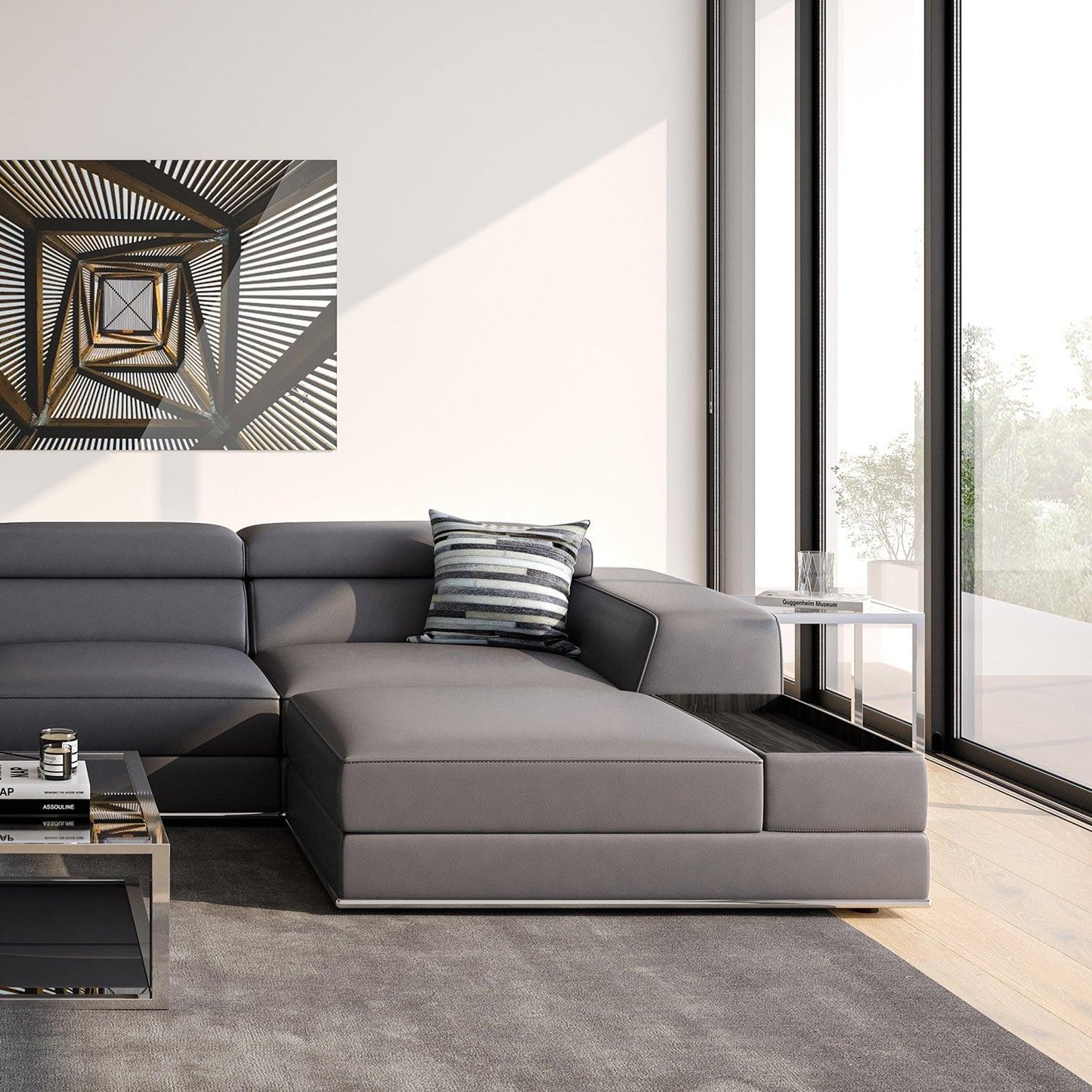 Ottoman Amadeo Gris Éléphant