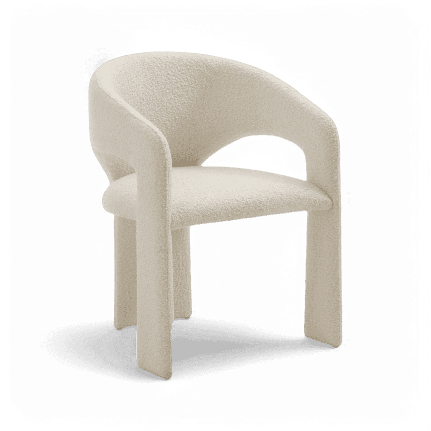 Chaise de salle à manger Aria Boucle blanche