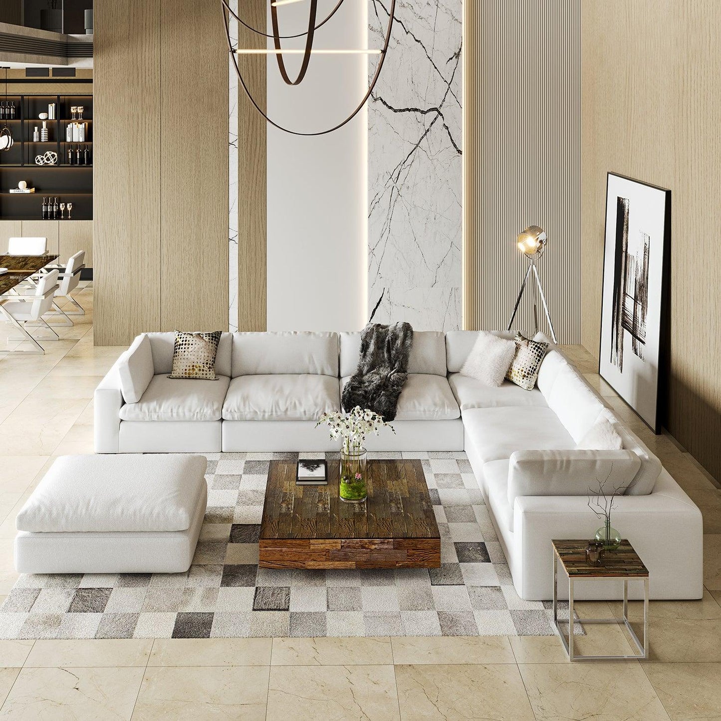Canapé modulable Bloom extensible blanc