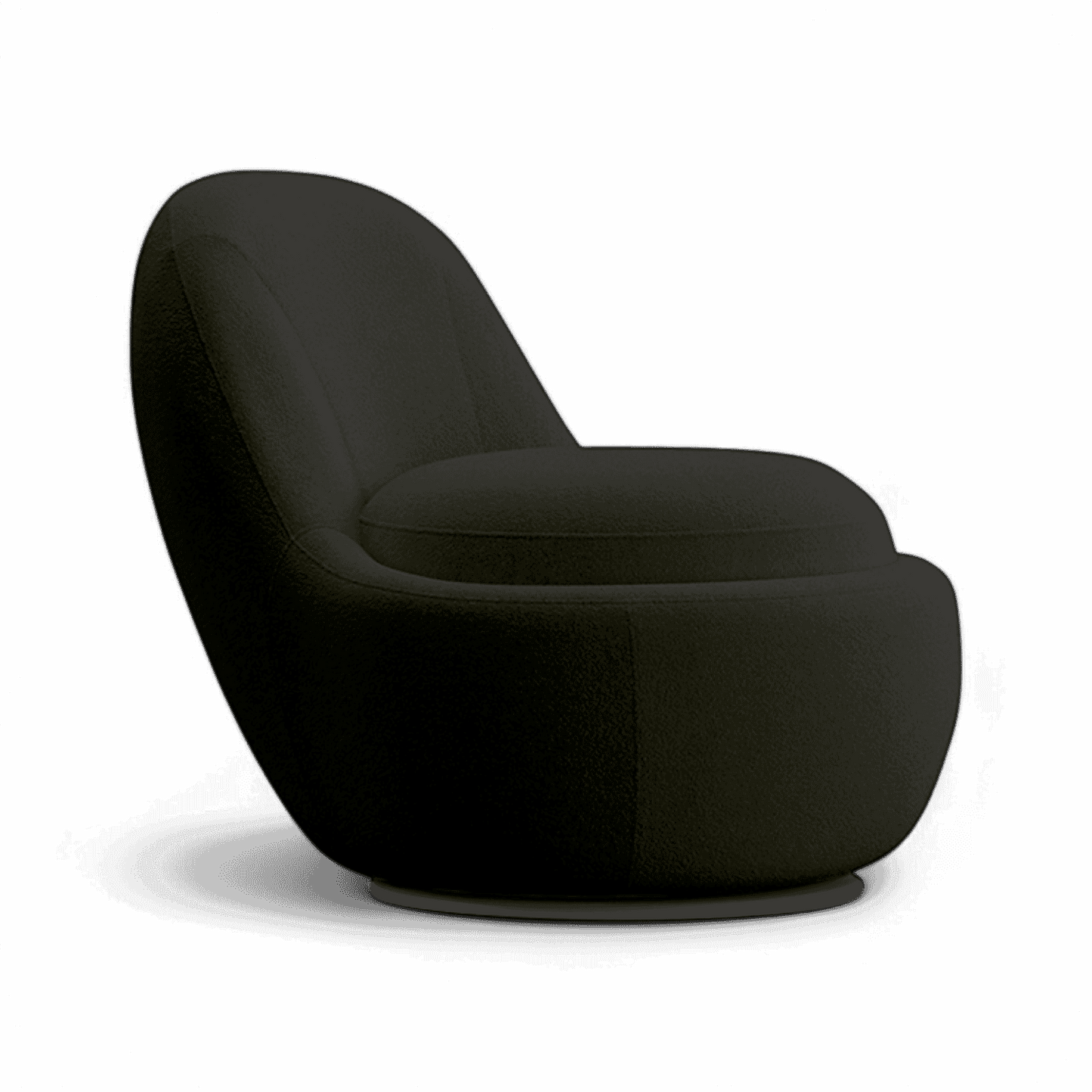 Fauteuil pivotant Boba Boucle Noir