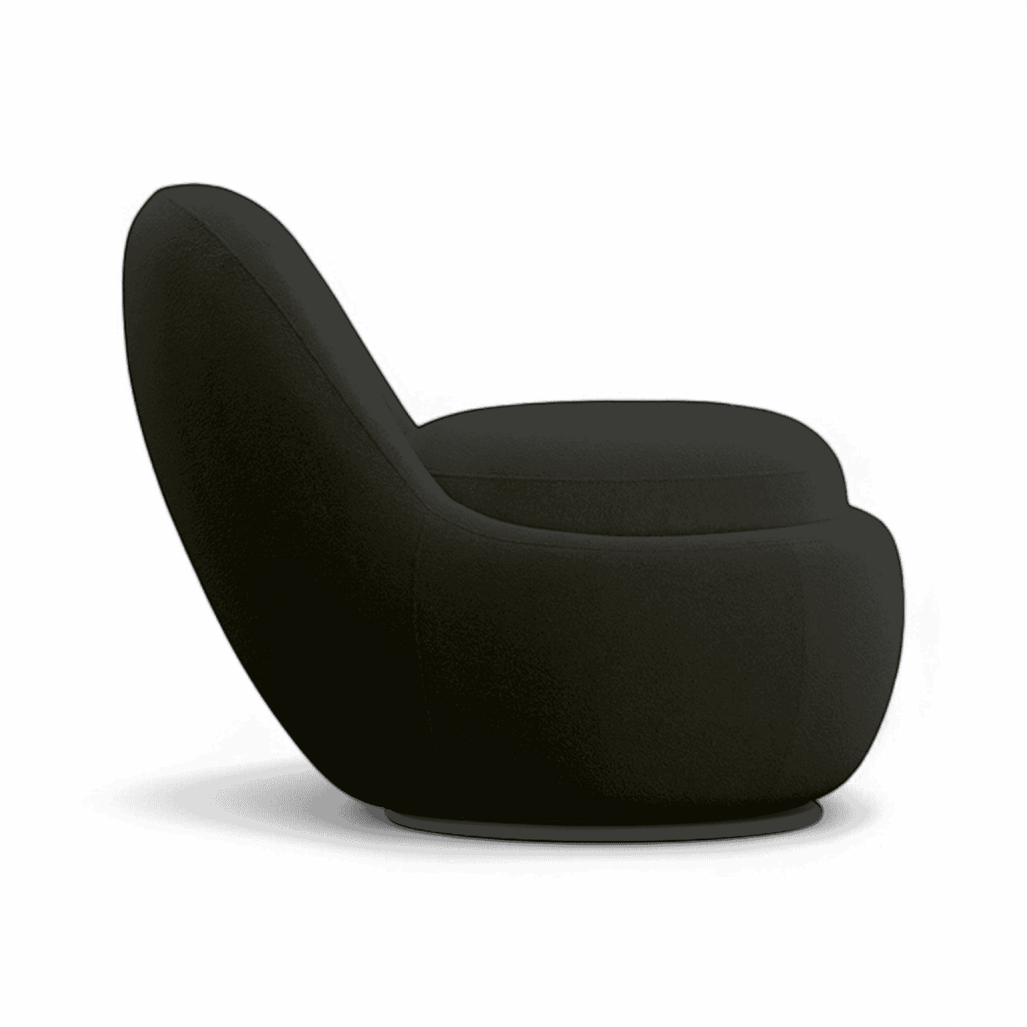 Fauteuil pivotant Boba Boucle Noir