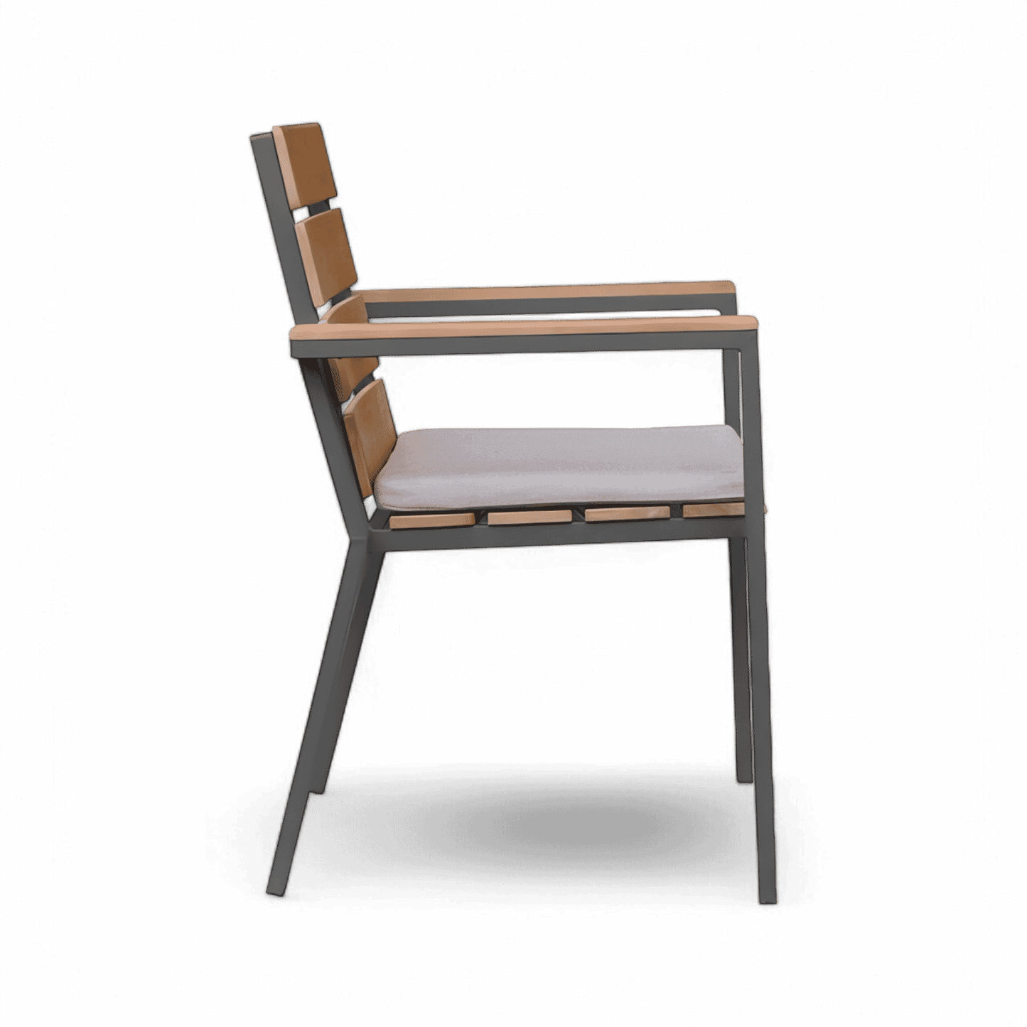 Chaise de salle à manger d'extérieur Bocay gris clair
