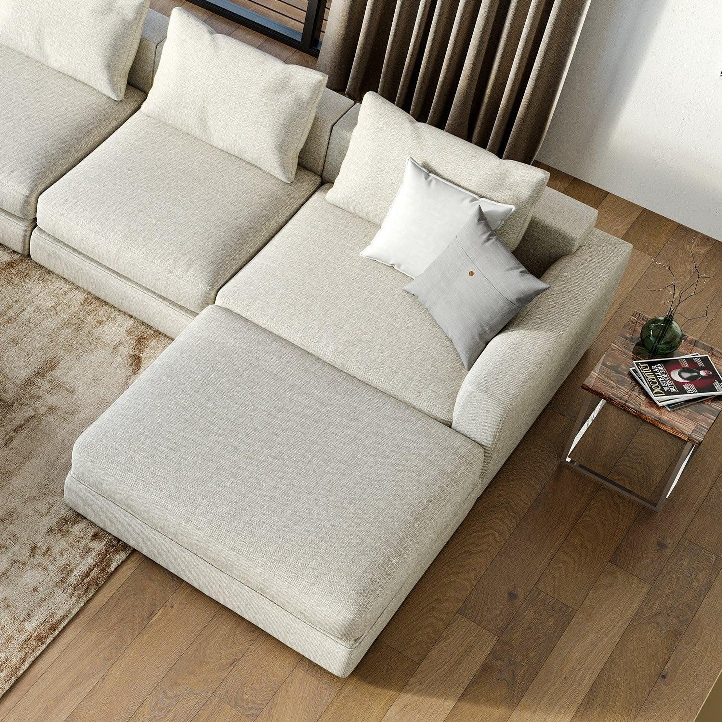 Braxton Ottoman Crème