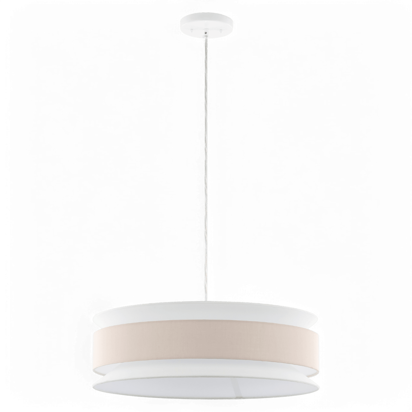 Lustre Cairn beige et blanc