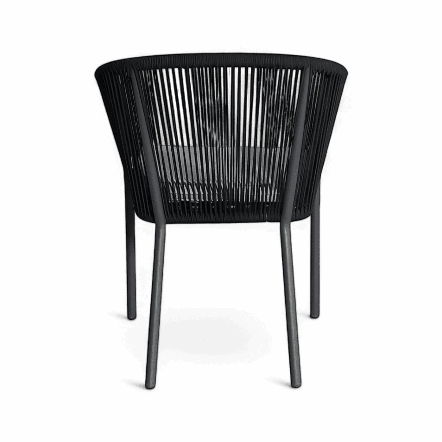 Chaise de salle à manger d'extérieur Pahani gris foncé