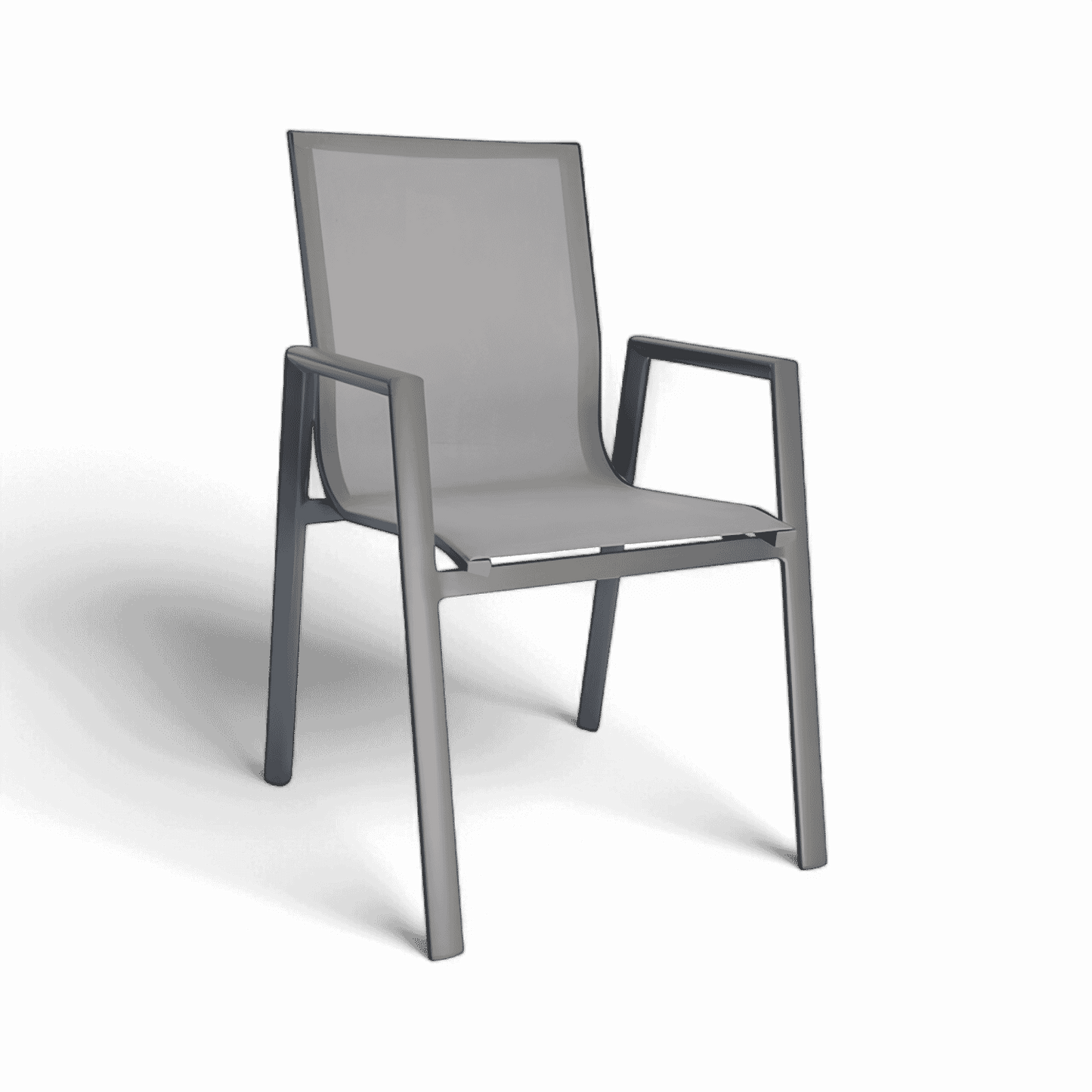 Chaise de salle à manger d'extérieur Malta grise