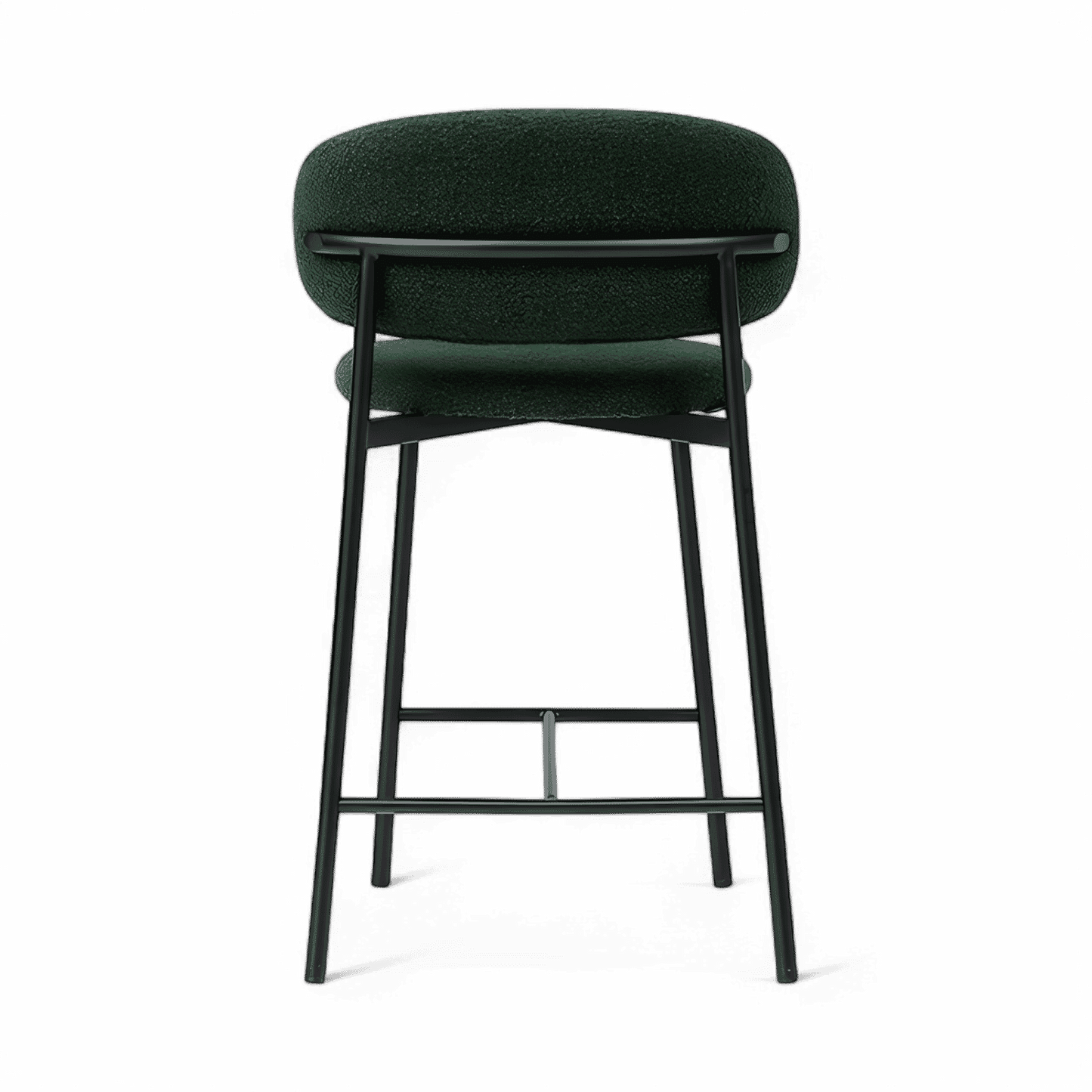 Tabouret de comptoir Zoya Boucle verte