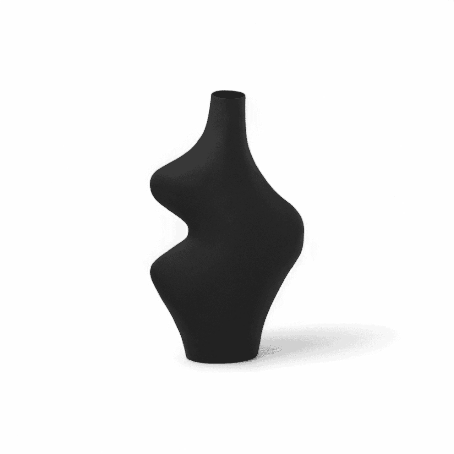 Vase courbé noir Karma