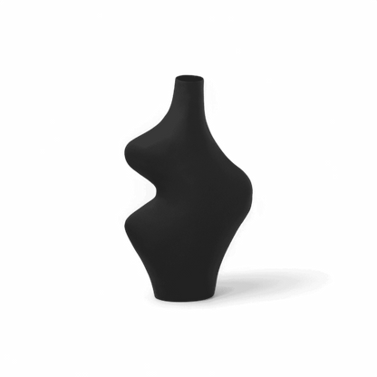 Vase courbé noir Karma