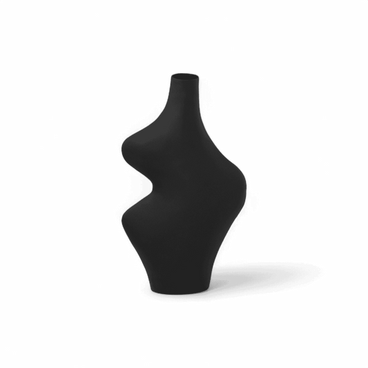 Vase courbé noir Karma
