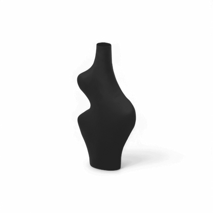 Vase courbé noir Karma