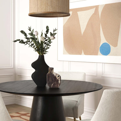 Vase en marbre olive