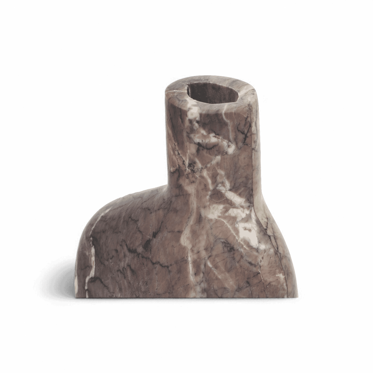 Vase en marbre olive
