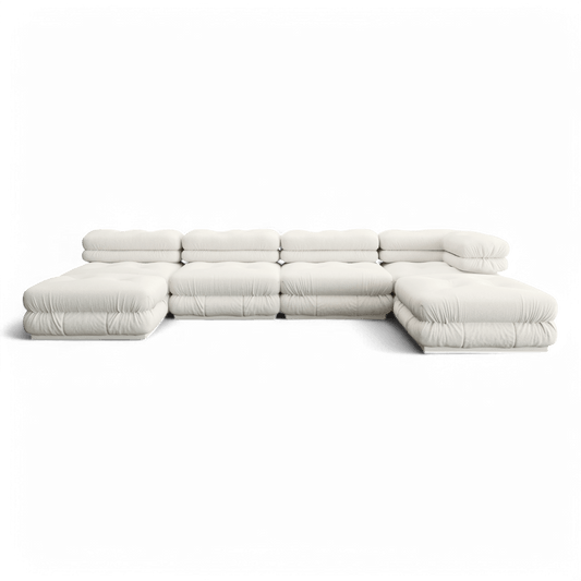 Canapé d'angle Cloud Boucle Blanc | Édition limitée Modani x The Kooples