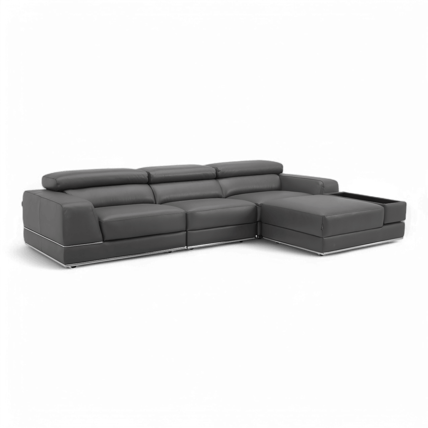 Canapé modulable sectionnel Amadeo gris éléphant