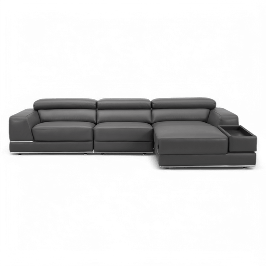 Canapé modulable sectionnel Amadeo gris éléphant