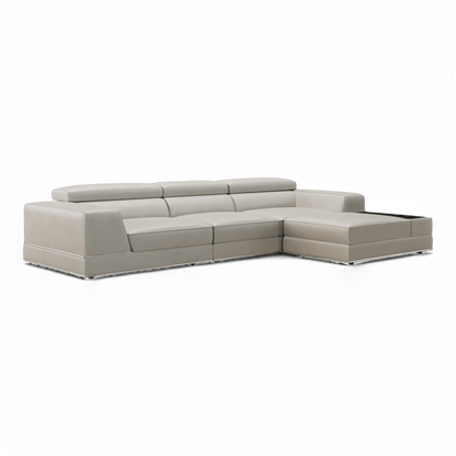 Canapé modulable sectionnel Amadeo gris clair