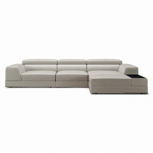 Canapé modulable sectionnel Amadeo gris clair
