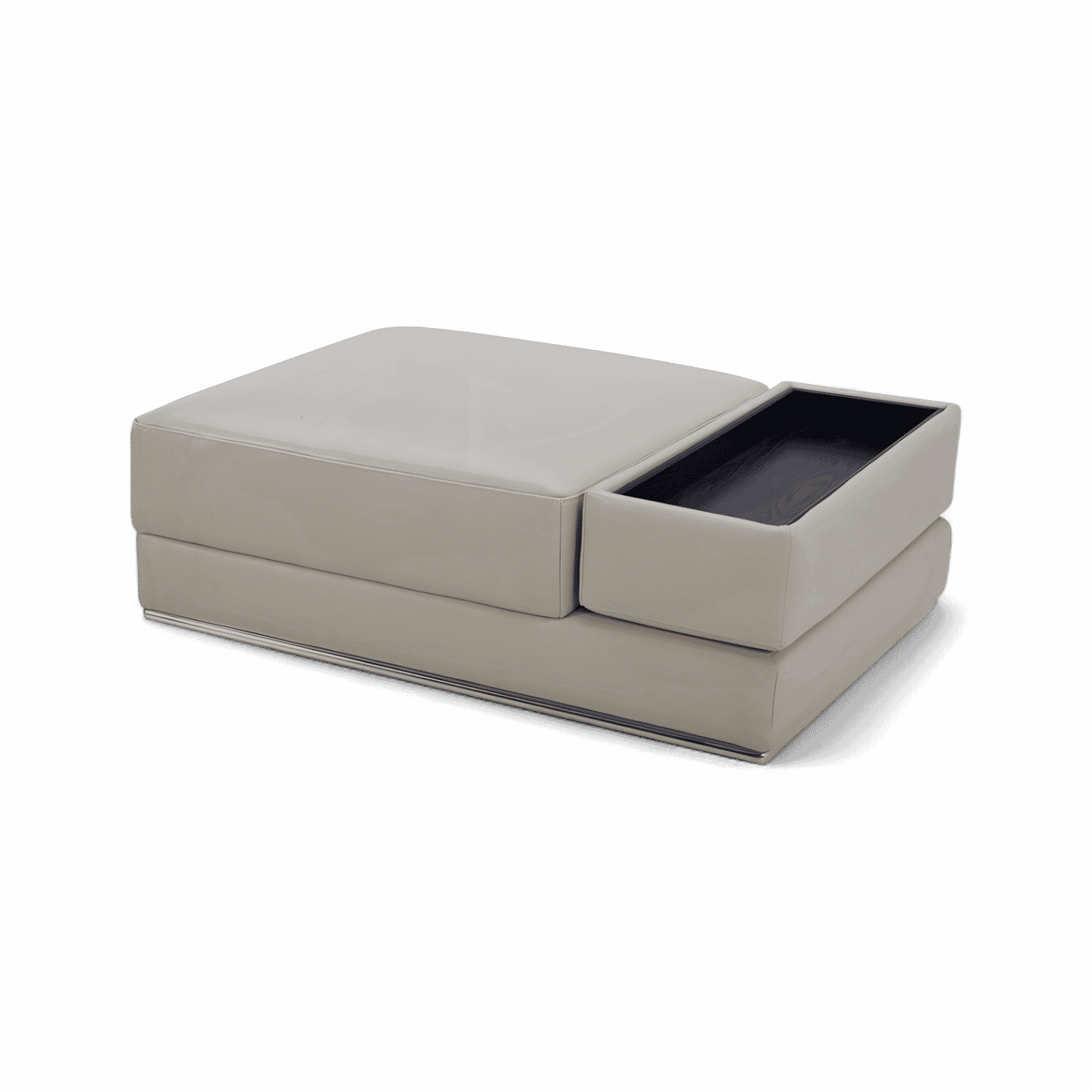 Pouf Amadeo gris clair