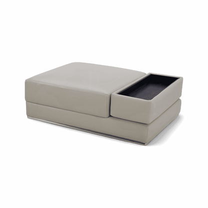 Pouf Amadeo gris clair