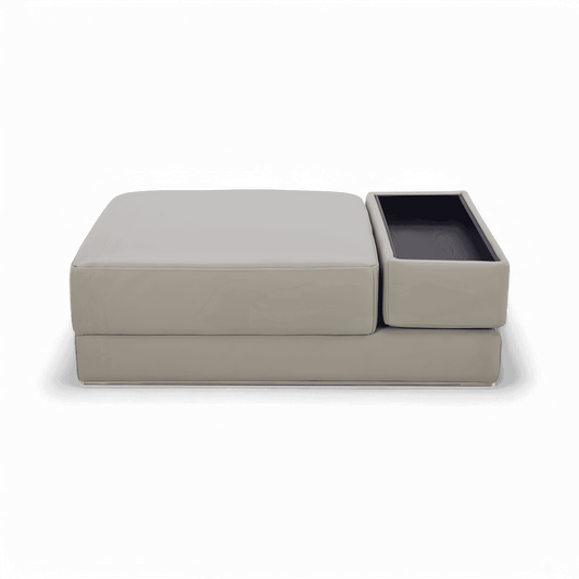 Pouf Amadeo gris clair
