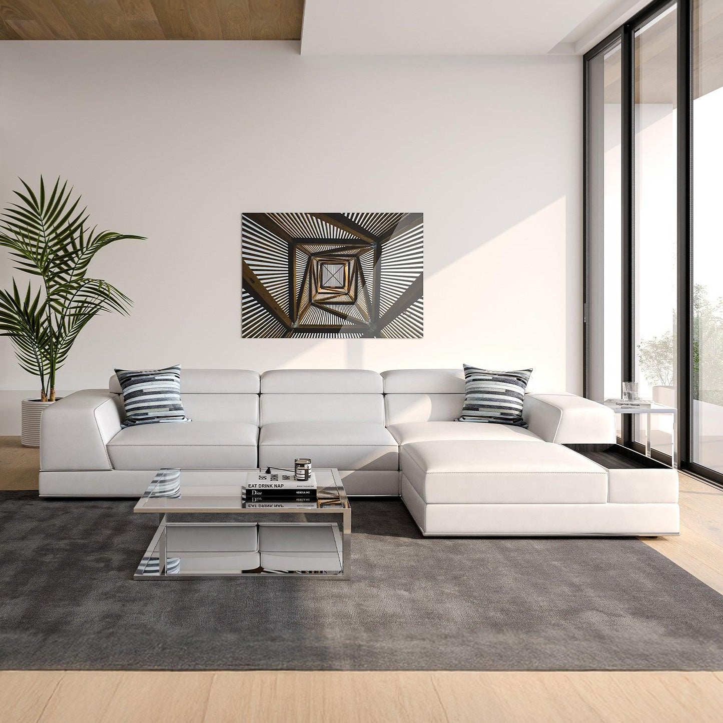 Canapé modulable sectionnel Amadeo blanc