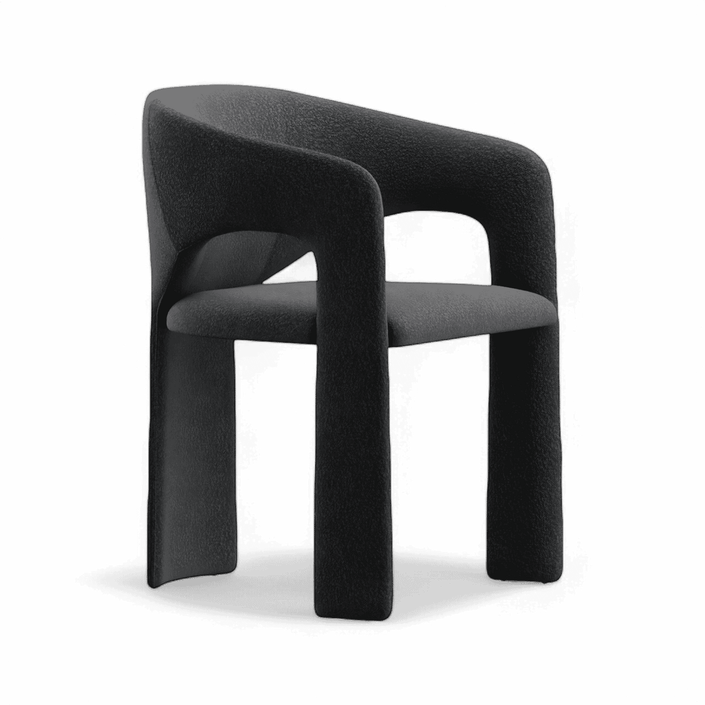 Chaise de salle à manger Aria Boucle noire