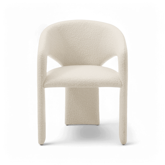 Chaise de salle à manger Aria Boucle blanche