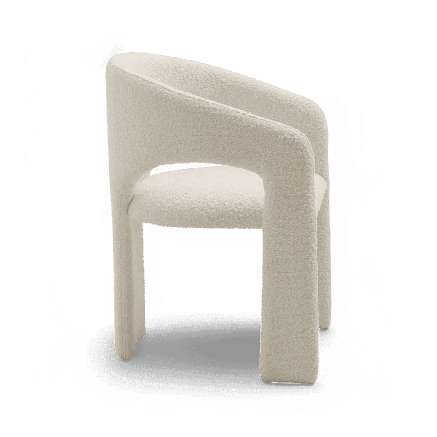 Chaise de salle à manger Aria Boucle blanche