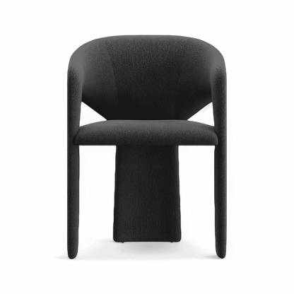 Chaise de salle à manger Aria Boucle noire
