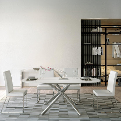 Chaise de salle à manger Leandro blanche