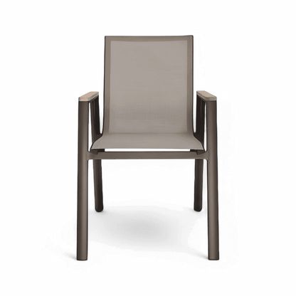 Chaise de salle à manger d'extérieur Aviana Taupe