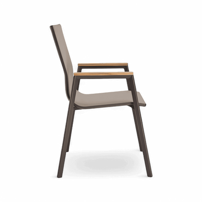 Chaise de salle à manger d'extérieur Aviana Taupe