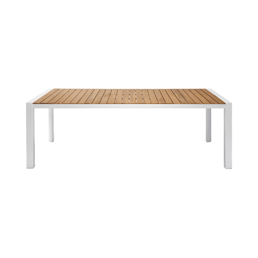 Table à manger d'extérieur Aviana blanche