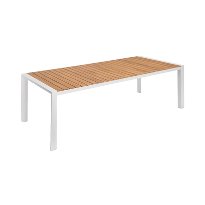 Table à manger d'extérieur Aviana blanche