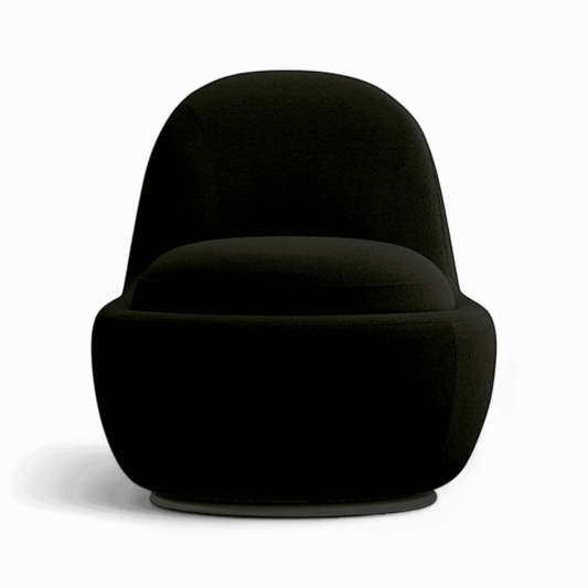 Fauteuil pivotant Boba Boucle Noir