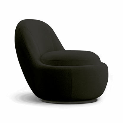 Fauteuil pivotant Boba Boucle Noir