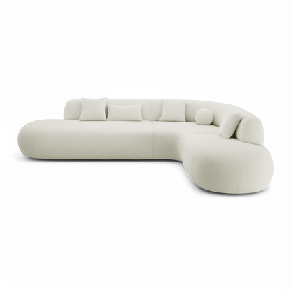 Canapé sectionnel Boba Boucle blanc