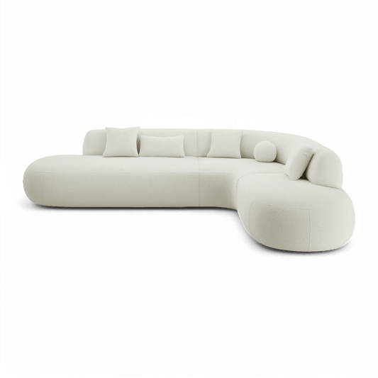 Canapé sectionnel Boba Boucle blanc