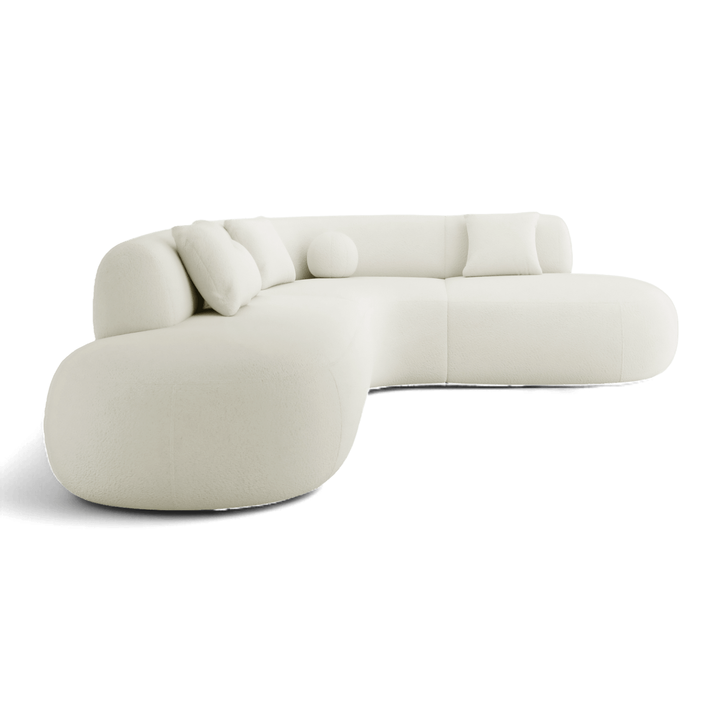 Canapé sectionnel Boba Boucle blanc