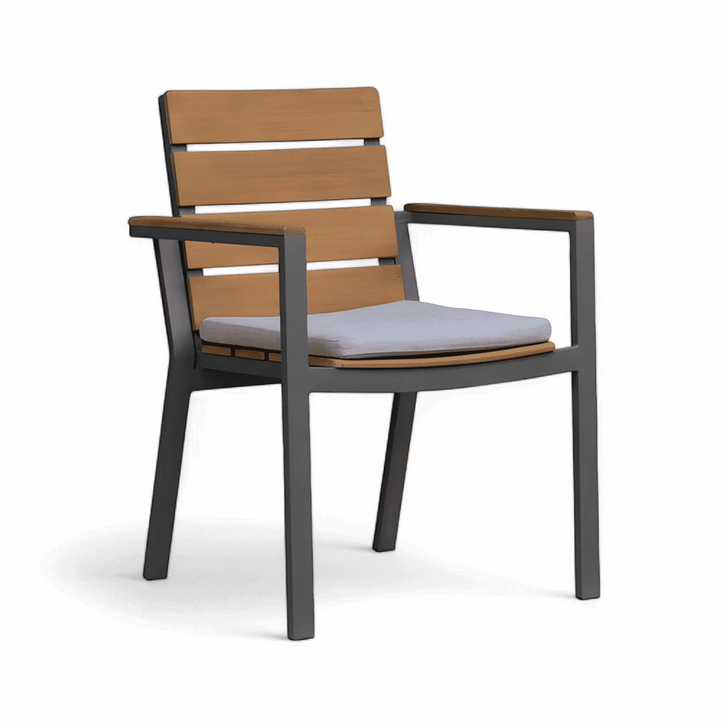 Chaise de salle à manger d'extérieur Bocay gris clair