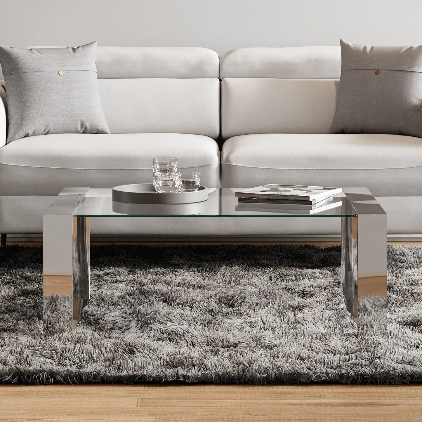 Table basse en verre Caterina