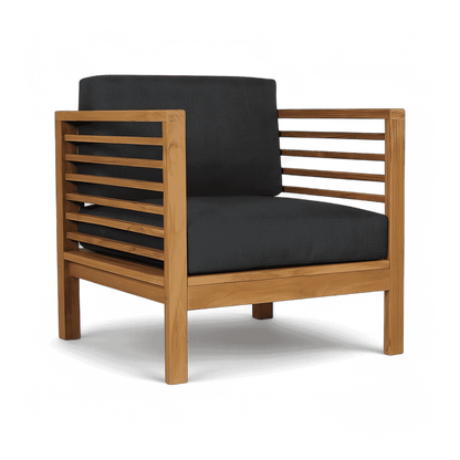 Fauteuil d'extérieur Cebu gris foncé