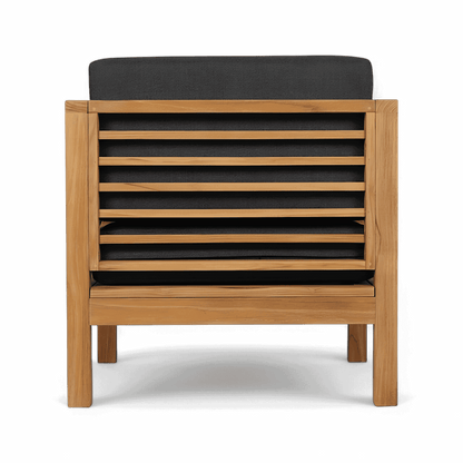 Fauteuil d'extérieur Cebu gris foncé