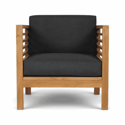 Fauteuil d'extérieur Cebu gris foncé