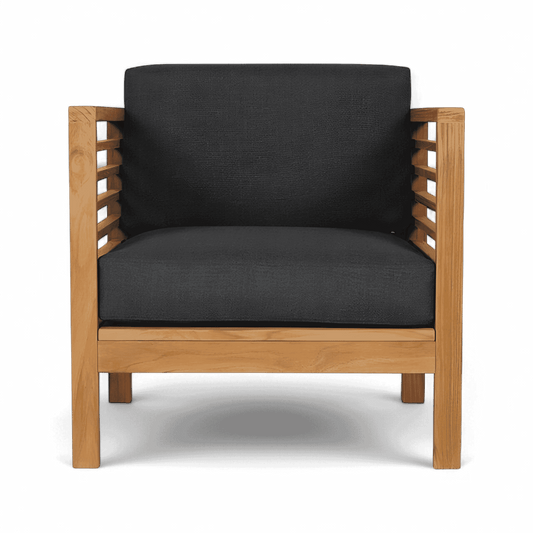 Fauteuil d'extérieur Cebu gris foncé