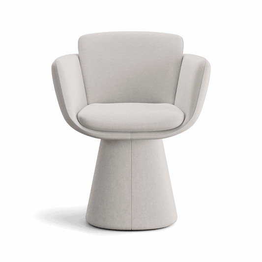 Chaise de salle à manger pivotante Rune beige